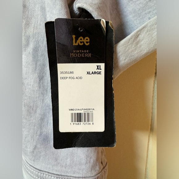 Anthropologie Lee Acid-Wash Lavender Denim Short Overalls XL - Picture 7 of 13